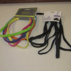 Bundle of Headwraps Hairbands Black & Multi